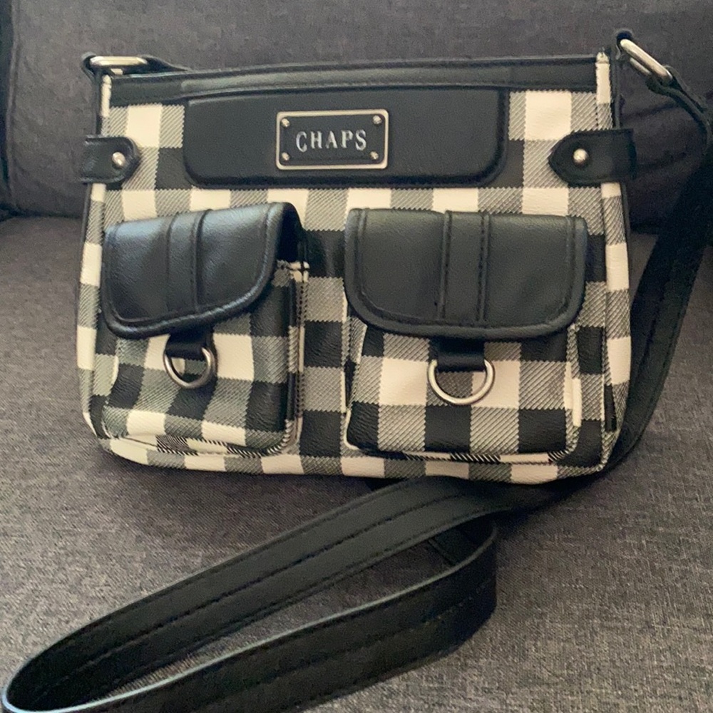 Chaps plaid purse